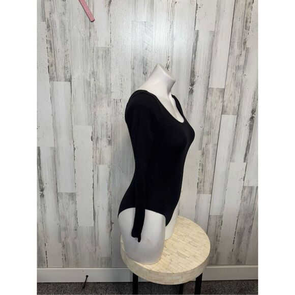 H&M black bodysuit long sleeve size medium - Picture 4 of 8